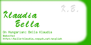 klaudia bella business card